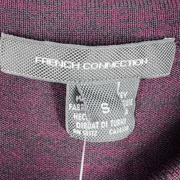 FRENCH CONNECTION Wine Color Long Sleeve Crewneck Midi Sweater Dress - Picture 3 of 10